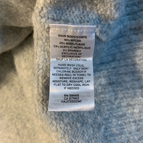 Halogen Women’s Gray V-Neck Wool Blend Sweater with White Bow Tie size XL - Picture 5 of 5